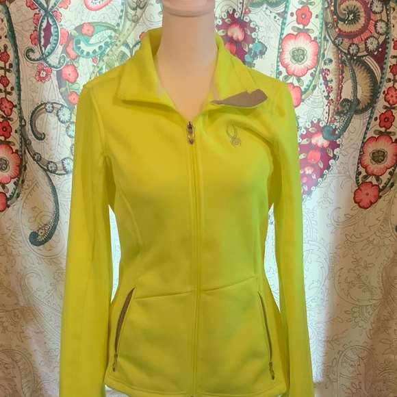 Spyder Women's Vibrant Yellow Knit Jacket - Picture 1 of 7